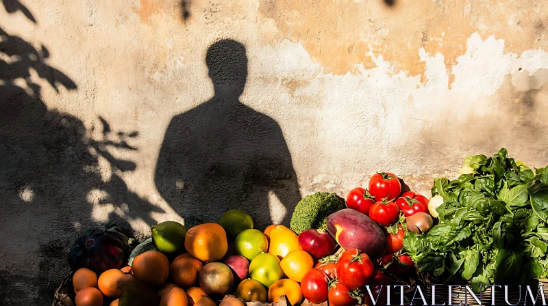 Fruits and Vegetables with Shadow