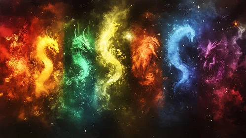 Chromatic Dragon Constellation Art