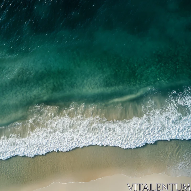 Coastal Seascape: Waves Meeting Shore