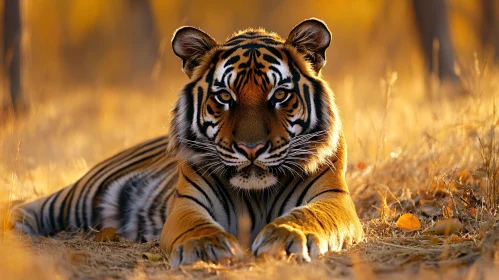 Resting Tiger in the Wild