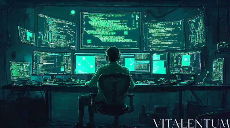 Coding Professional Working on Multiple Monitors