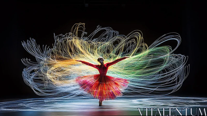 Ballerina's Dance of Light and Color