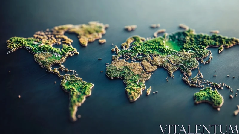 Green and Brown World Map