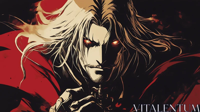 Graphic Novel Style Vampire Portrait