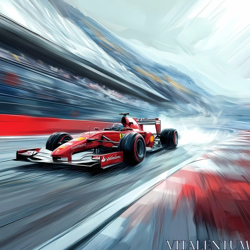 Thrilling Formula 1 Race Car in Action , AI F1 AI Image