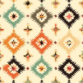 Abstract Geometric Ornament in Earthy Colors