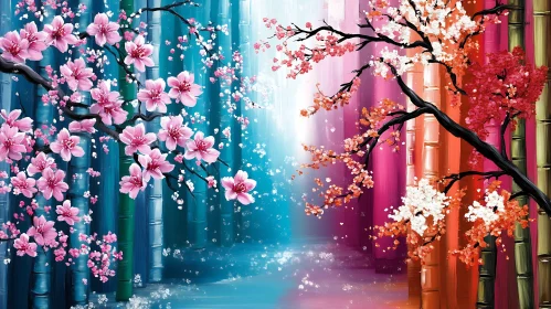 Branches with Pink Blossoms