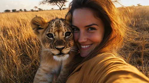 Lion Cub's Golden Hour Selfie