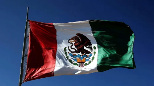 National Pride: Mexican Flag in the Wind