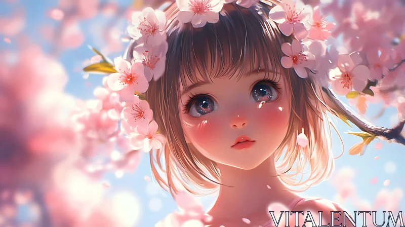 AI ART Cherry Blossom Girl in Anime Style