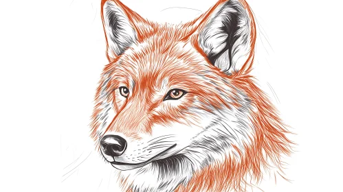 Artistic Fox Head Illustration