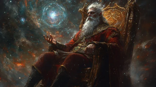 God of the Universe on the Throne