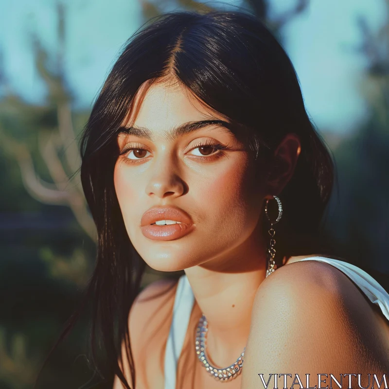 Kylie Jenner Stylish Close-Up Image AI Image