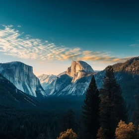 Serene Mountains Under Azure Skies