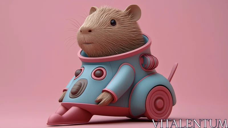 AI ART Cute Hamster in a Sci-Fi Outfit