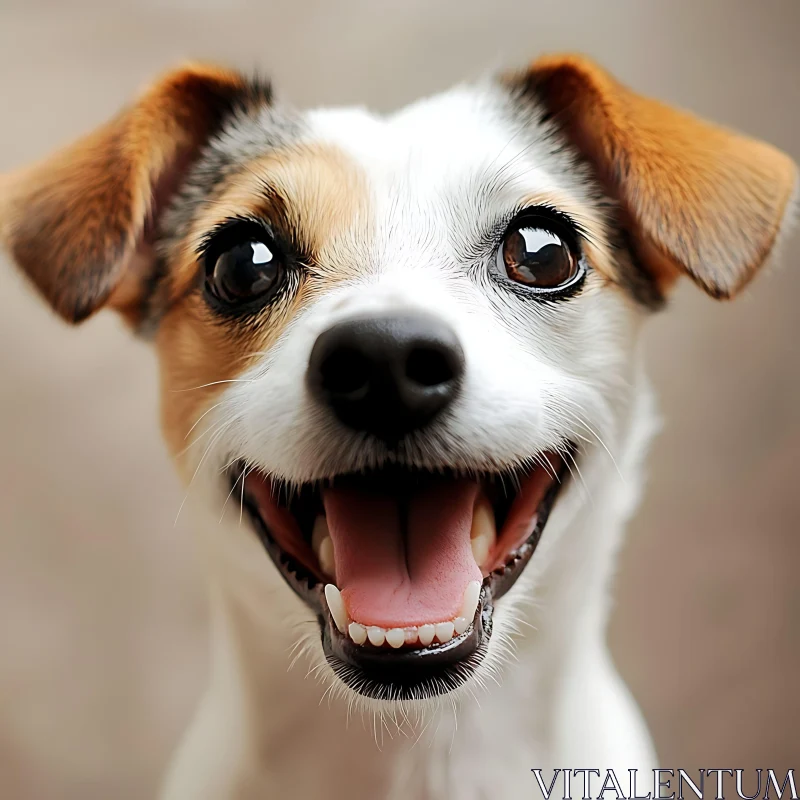 Smiling Dog Close-Up - Cheerful Pet Expression AI Image