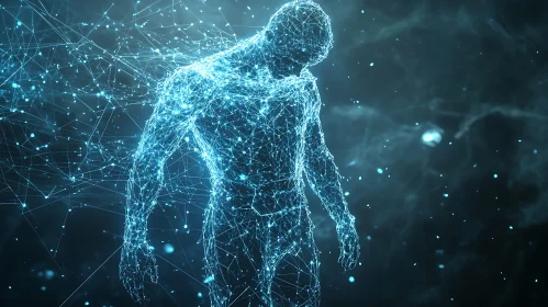 Abstract Glowing Man