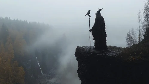 Enigmatic Guardian of the Misty Forest