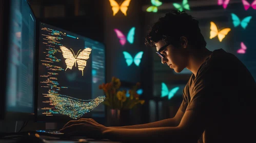 Neon Butterfly Coding