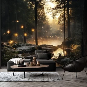 Mystical Forest-Inspired Living Room Decor