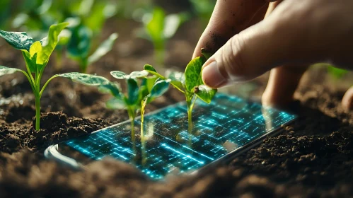 Digital Future: Plant Growing on Phone