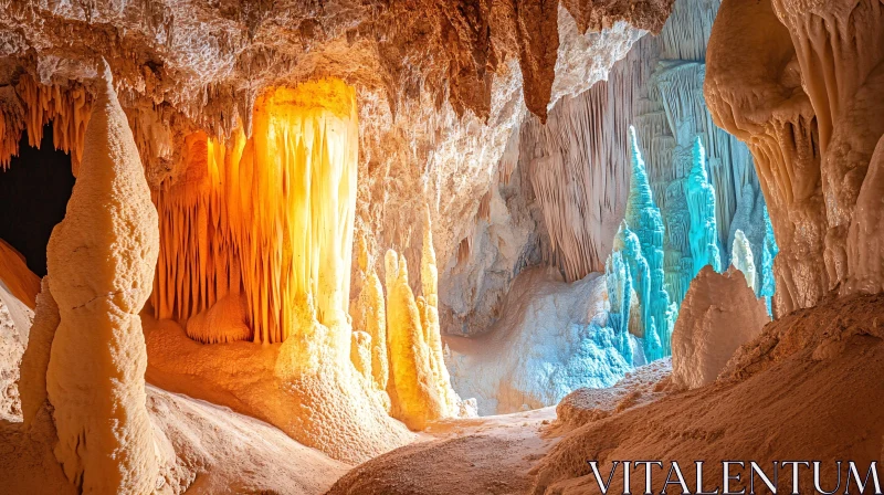 AI ART Colorful Cave Formations and Stunning Stalagmites