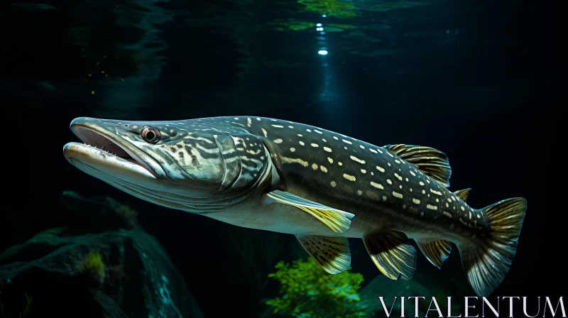 Underwater Elegance: Norwegian Nature's Majestic Fish AI Image