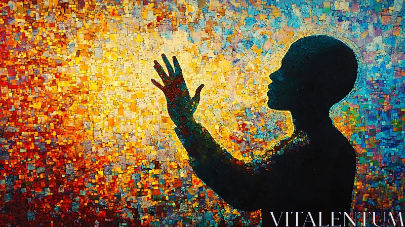 AI ART Abstract Silhouette Mosaic Art