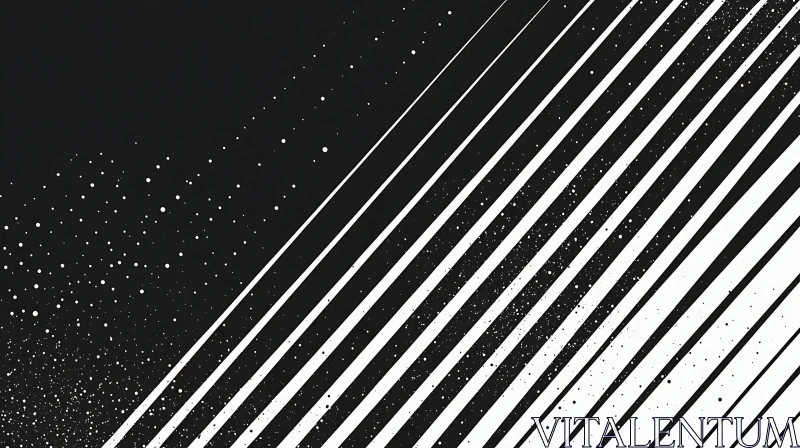 AI ART Striking Black and White Lines Pattern