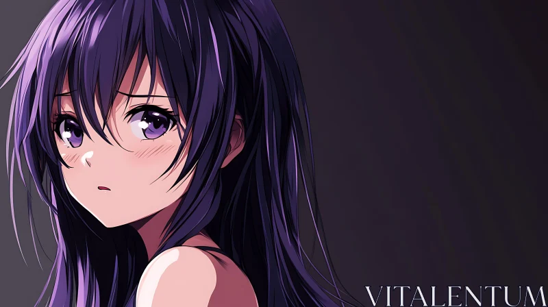 Emotional Anime Portrait of a Girl AI Image