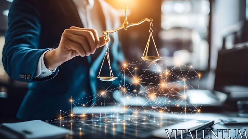 Balancing Law in the Digital Age AI Image