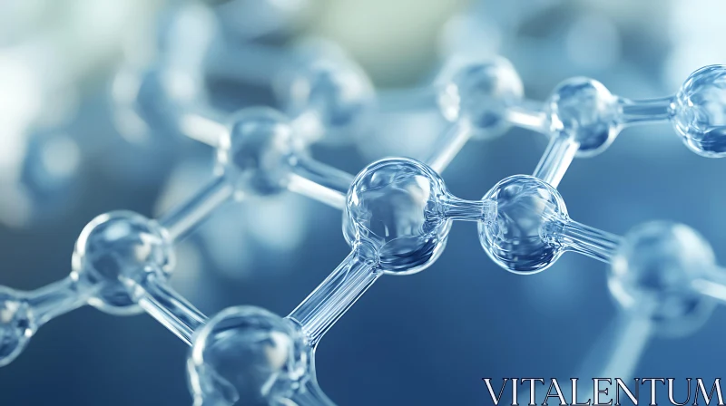 Abstract Rendering of Molecular Bonds AI Image