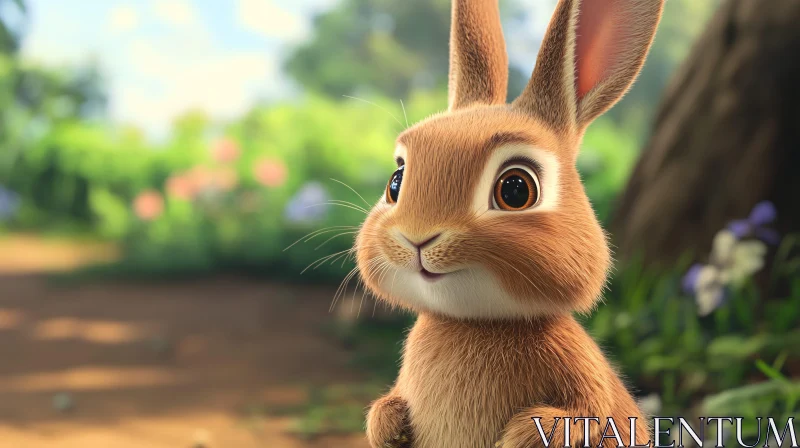 AI ART Charming Rabbit Close-Up