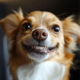 Joyful Puppy Face Close-Up