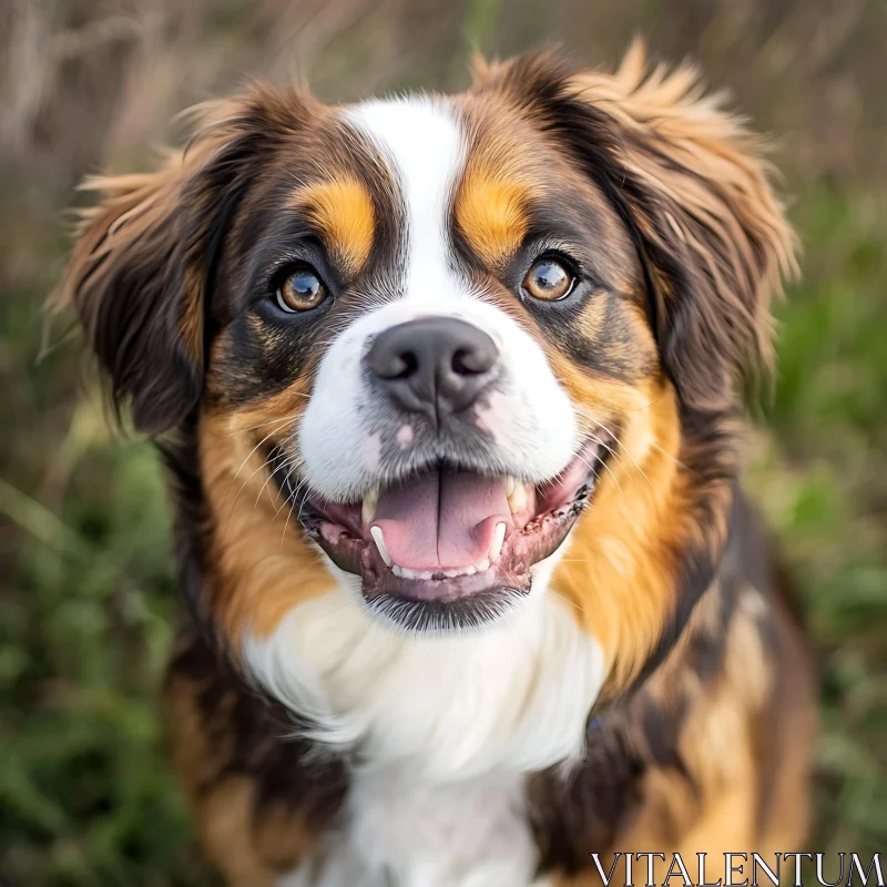 Happy Dog in Natural Setting AI Image