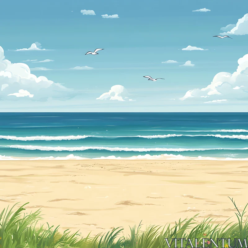 AI ART Seaside Serenity: A Coastal Escape