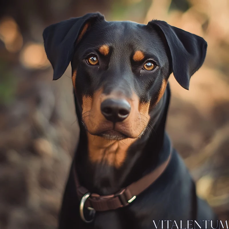 AI ART Close-Up of a Majestic Dog in Natural Setting