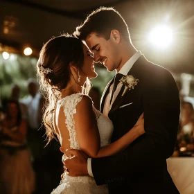 First Dance: Bride and Groom's Embrace