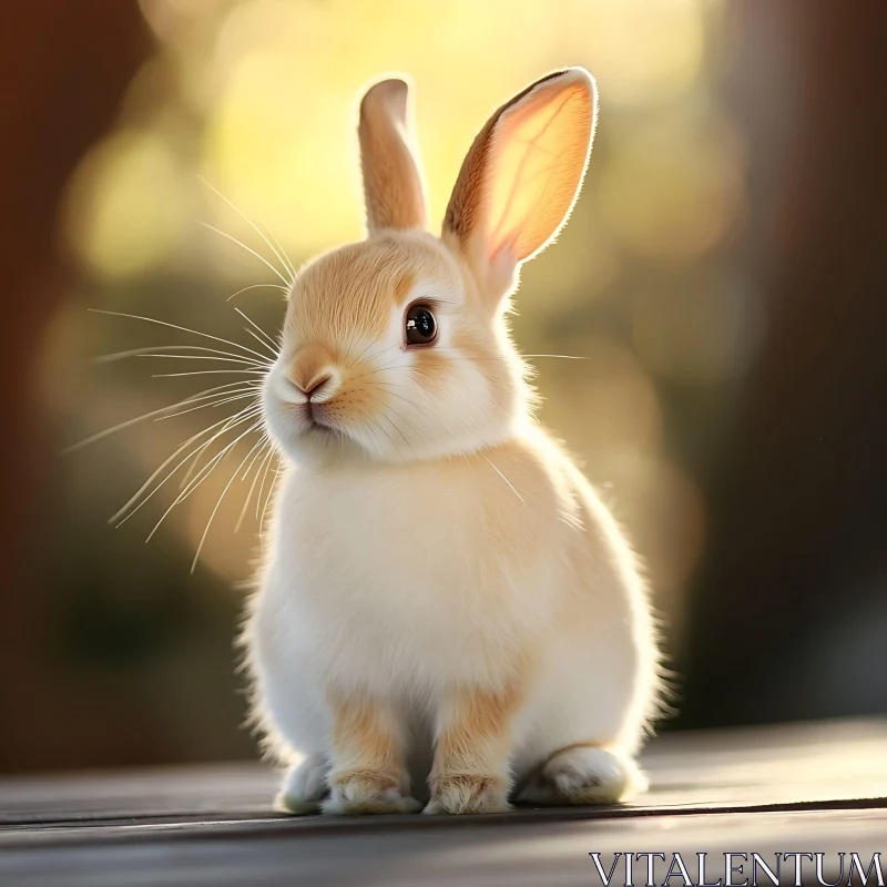 Sunlit Bunny - A Gentle Portrait AI Image