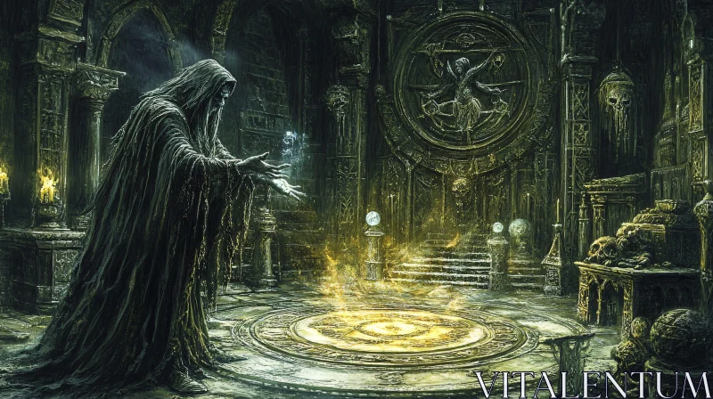 Ancient Chamber of Dark Sorcery AI Image