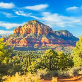 Scenic Arizona Landscape with Red Rock Mountains