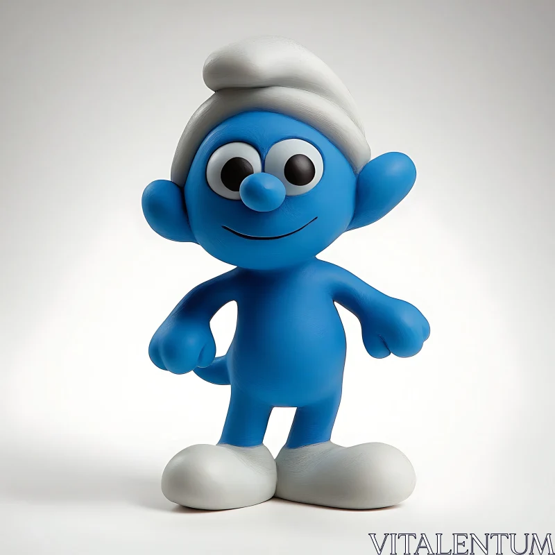 AI ART Blue Animated Figure in 3D