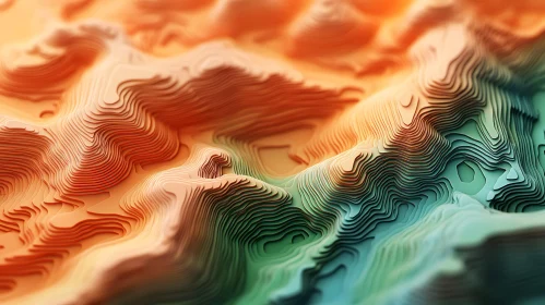 Colorful Topographic Layers