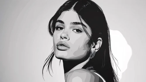 Stylized Artwork of Kylie Jenner