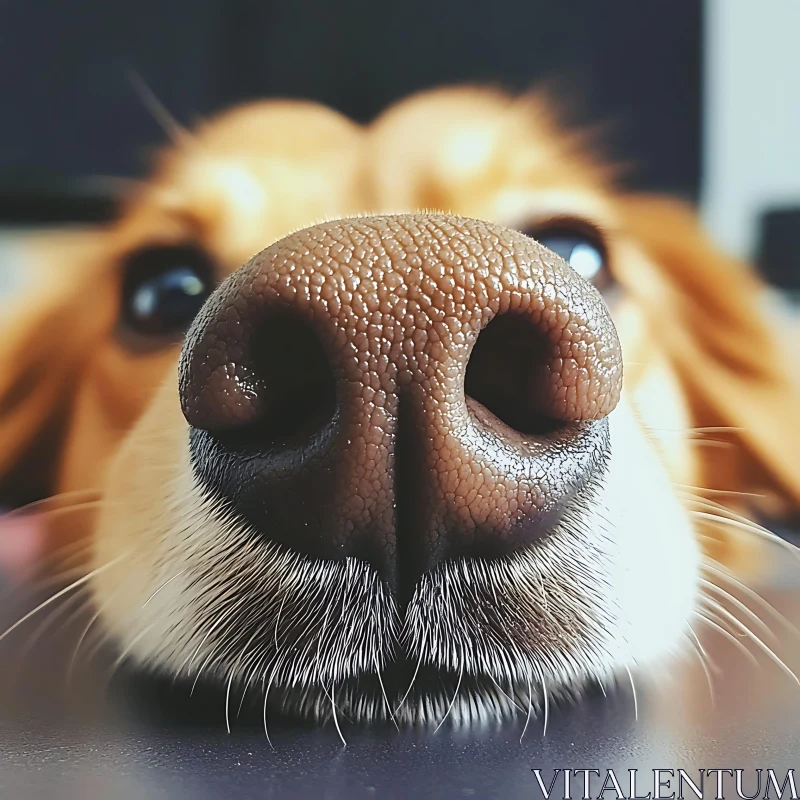 Close-Up of a Dog's Nose AI Image