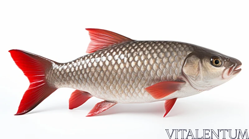 Intriguing Red Carp Fish Image - A Dive into Mesmerizing Illusions AI Image