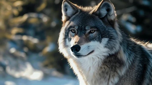 Winter Wolf Close-Up