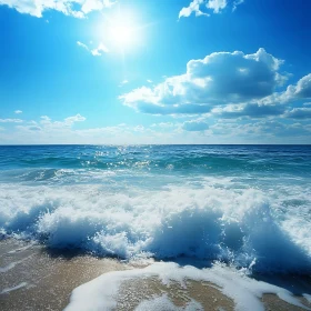 Seascape: Waves, Sky, and Sunlight