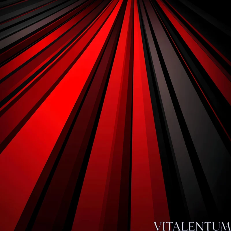 Abstract Red Black Convergence AI Image