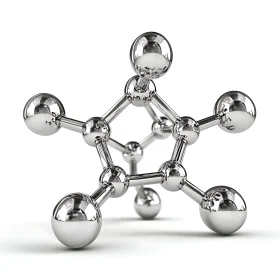 Modern Metallic Molecule Art